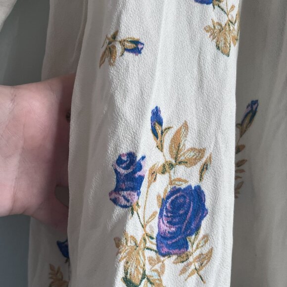 Free People Floral Mock Neck Mini Dress NWT L Ivory Cream Backless - Picture 9 of 15